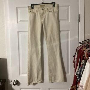 Abercrombie & Fitch Vintage Womens Jeans Sz 2R 5 Pocket Madison Pale Yellow